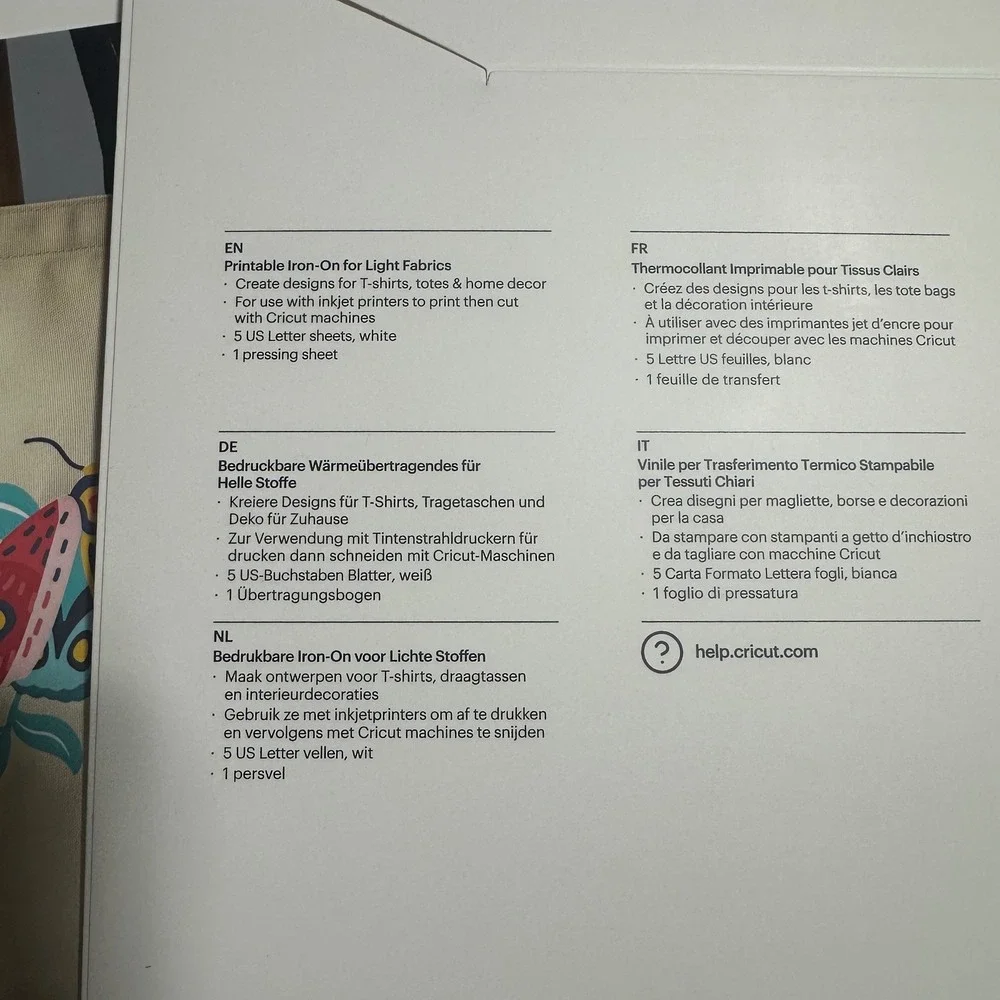 Cricut printable iron